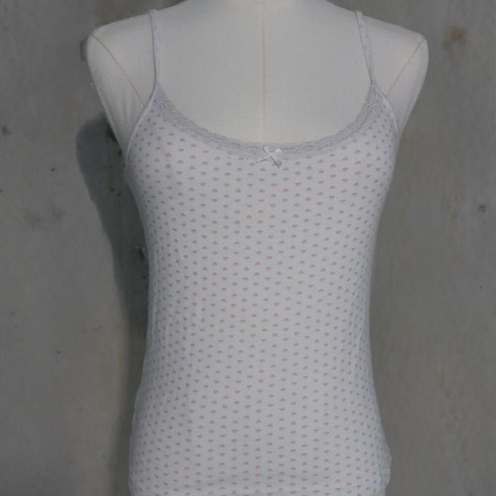 Brandy-melville Women's White and Grey Vest